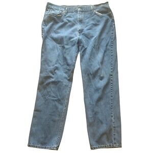 Levis 550 Relaxed Fit Jeans Mens 42x34 Blue Denim Medium Wash Tapered Leg 00550